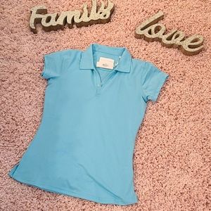 NWT small teal short sleeved polo shirt